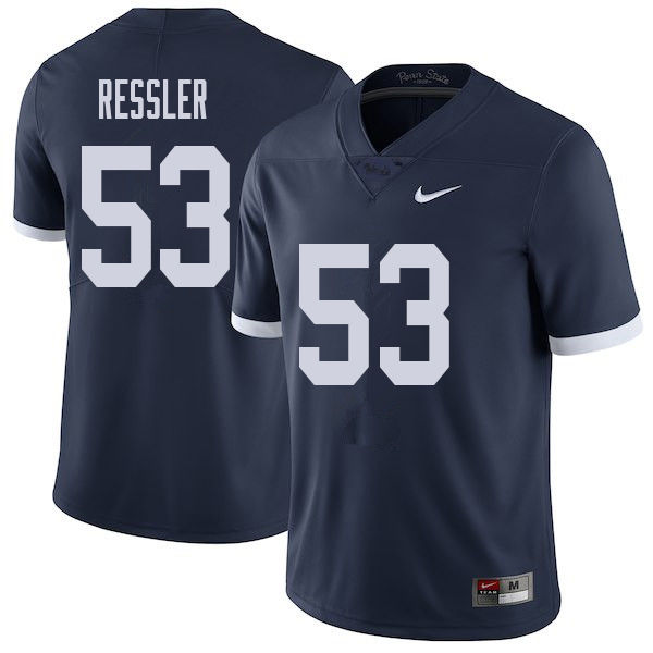 Men #53 Glenn Ressler Penn State Nittany Lions College Throwback Football Jerseys Sale-Navy